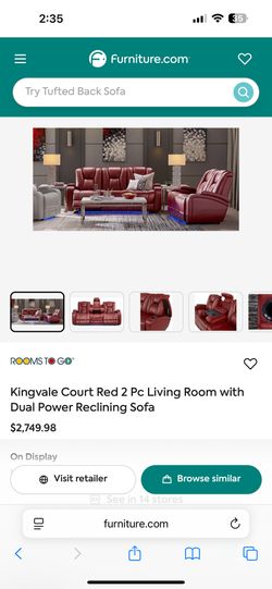 2 Pc Living Room Set Dual Power Reclining Sofas