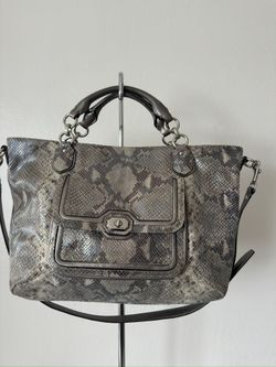 Coach Campbell Embossed Python Snakeskin