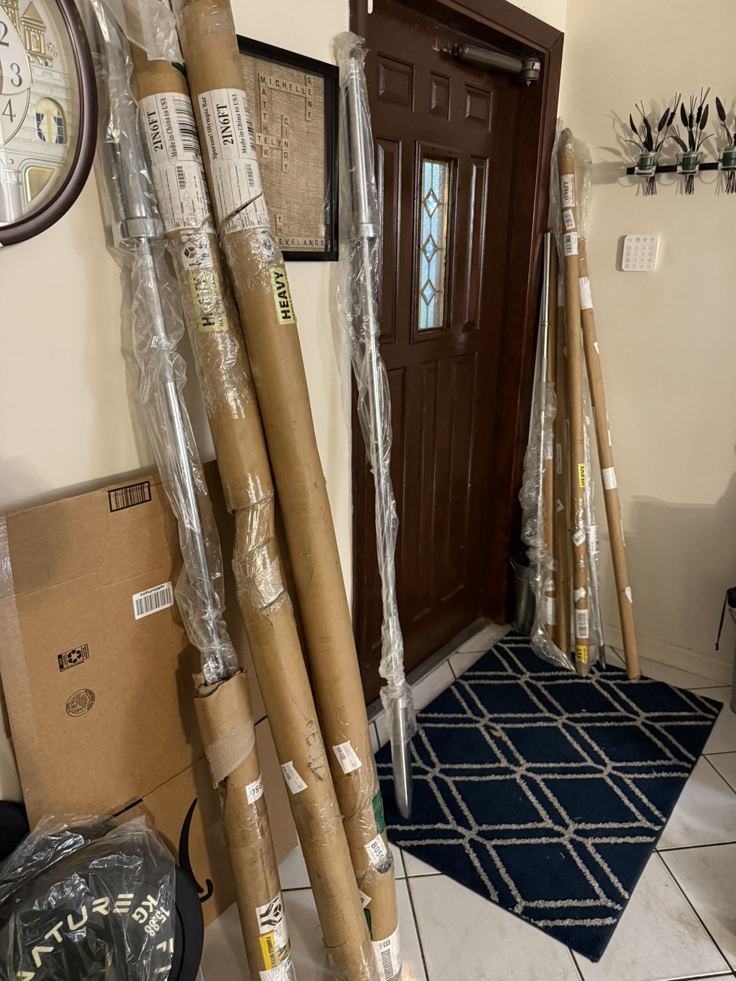 New Standard (for 1” Weights) And Olympic (for 2” Weights) Barbells As Well As Olympic Curl Bars