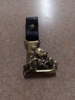 Mickey Mouse Letter L Keychain