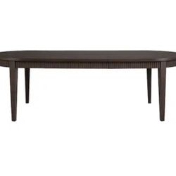Gwynn Sable Wood Finish 95.98 in. L x 40 in. W Extension Dining Table with 4 Square Legs, Seats 4-6