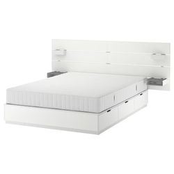 Bedframe With Storage & Headboard (Queen)