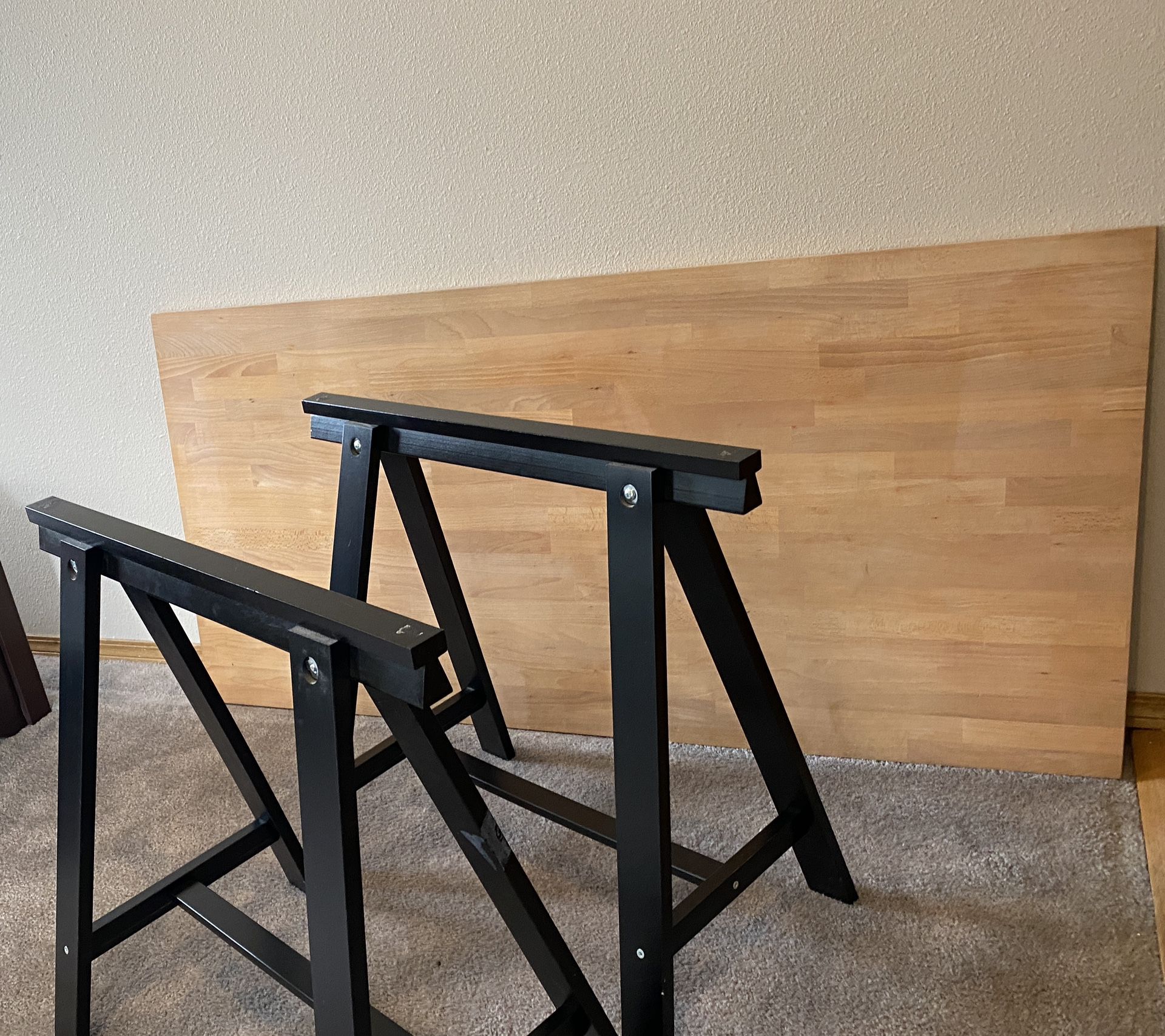 Solid Wood Butchur Block Desk