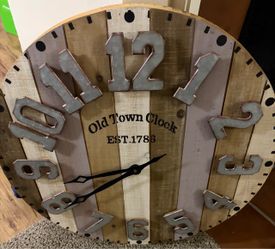 Large Rustic Farmhouse Wall Clock
