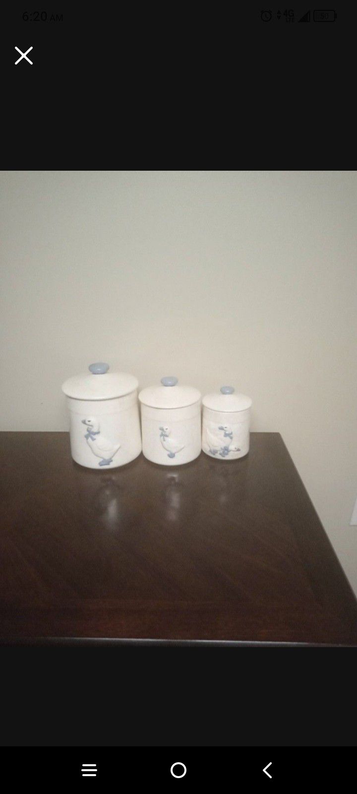 3 Piece Duck Canister