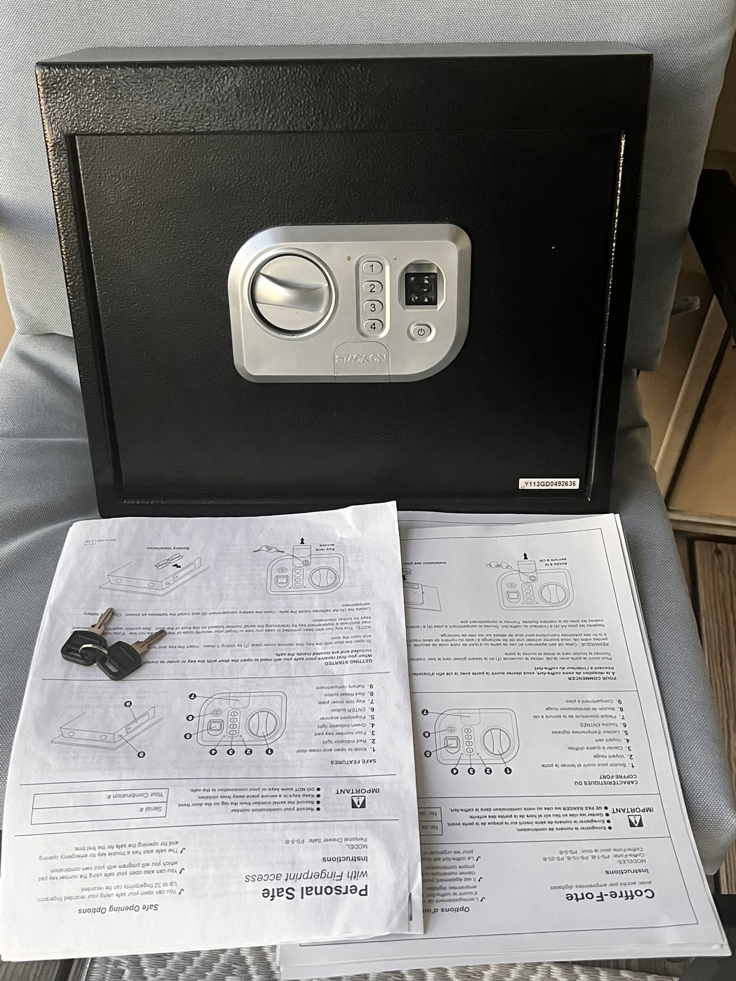 Personal Safe with Fingerprint access Instructions