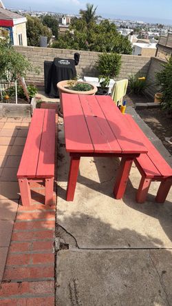 Custom built 6 foot picnic bench