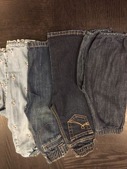 Baby girl jeans four pairs