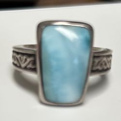 Beautiful Larimar Turquoise Ring