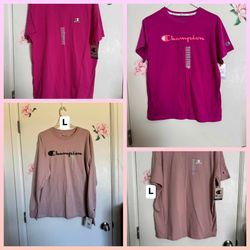 New women's T-shirt size medium/large from champion still with tags $15 each