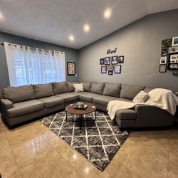 Grey L Shaped Sectional 