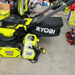 Ryobi 80V HP Brushless Battery Cordless Electric 30 in. Multi-Blade Lawn Mower with Battery and Charger.   