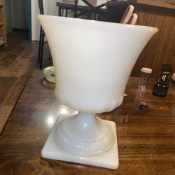 Vintage EO Brody, milk, glass vase