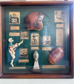NFL Football History Shadow Box Display
