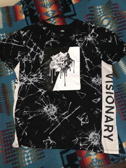 Stylish Black Shirt With Visionary On The Side