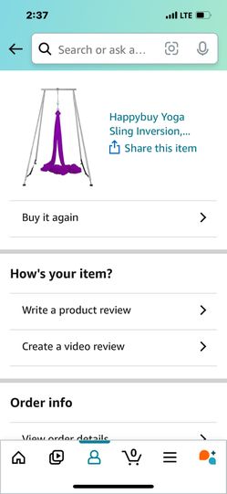 New In box Aerial Silks/Yoga Swing