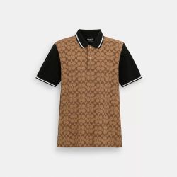 COACH Khaki Signature polo
