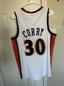 NBA Stephen Curry Warriors white jersey with red/black trim, size L #warriors #basketball