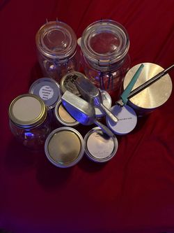 Assortment of jars with lids