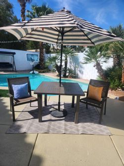 🌴Beautiful Outdoor Patio Telescope Casual 3-piece Dining Table And Chairs Set 🌴