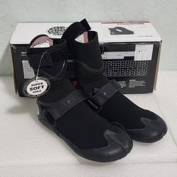 Rip Curl Flashbomb 5mm Split Toe Wetsuit Boots 117MSA Black Mens Sz 6 Cold Water
