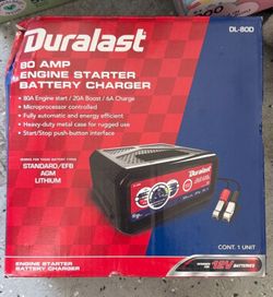 Engine starter battery charger