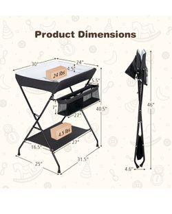 All new baby changing table folding diaper station nursery