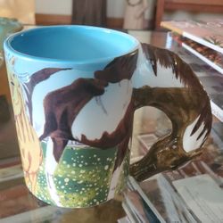 Vintage 1989 Ceramic Coffee Mug/Cup 3D Horse Head/Neck