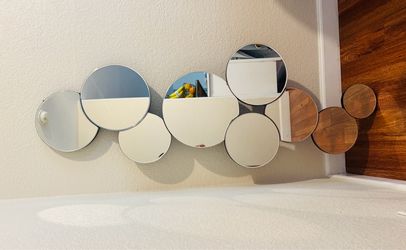 Multi Panel Round Wall Mirror