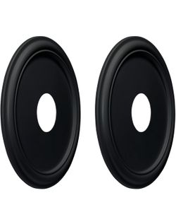 EIFHYT Molded Nylon Ceiling Medallion for Light Fixtures and Ceiling Fans 16"OD x 4"ID x 3/4"P (Fits Canopies up to 12-3/8") Black=Z11-795