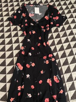 Black Button-Down Midi Dress New size 10