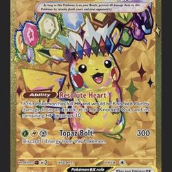 Pikachu EX Gold Surging Sparks 