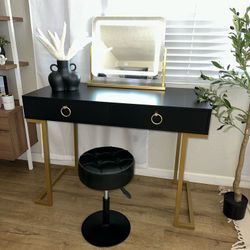 Pretty Black/Gold💄Makeup Vanity