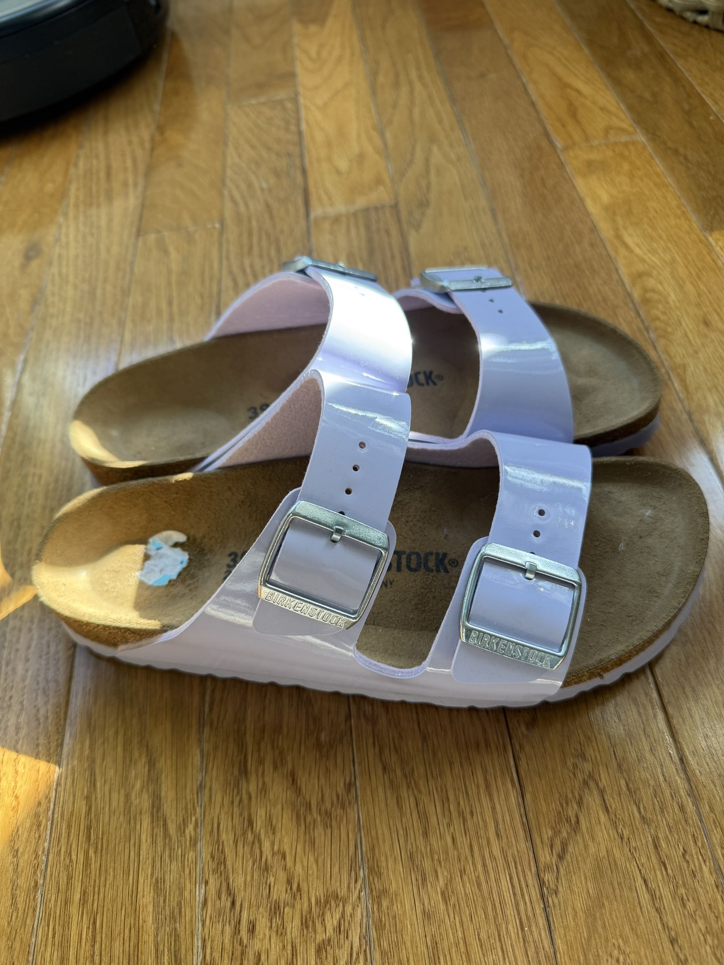 Birkenstock Arizona Patent Narrow Purple Fog Sandals Women's Size 8-8 1/2 (39)