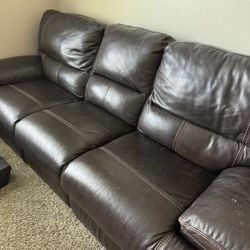 Leather Couch Recliner 