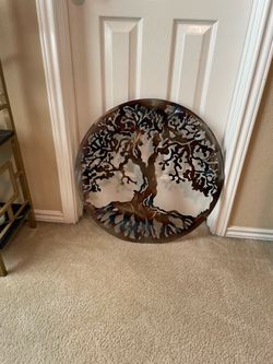 LIKE NEW! Tree of Life Metal Decor