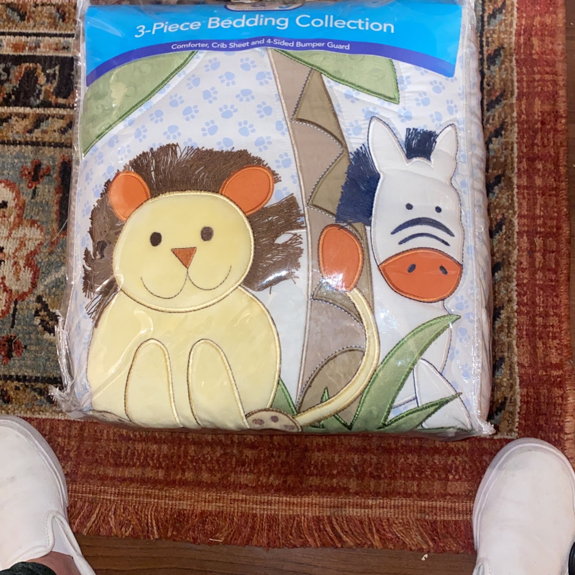 3 Piece Crib Bedding Collection Safari Friends