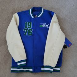 Seahawks Letterman Jacket "Size Large/Meduim/Small"