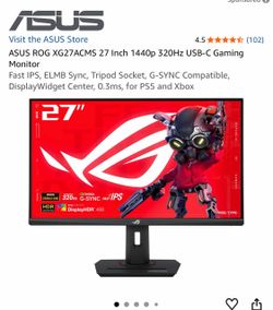 ASUS ROG XG27ACMS 27" 1440p 320Hz Gaming Monitor