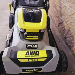 RYOBI


40V HP Brushless Whisper Series 21. in Walk Behind Self-Propelled All
Wheel Drive Mower - (2) 6.0 Ah Batteries & Charger
