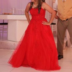 Red Ball Gown