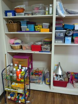 Large assortment of craft items.