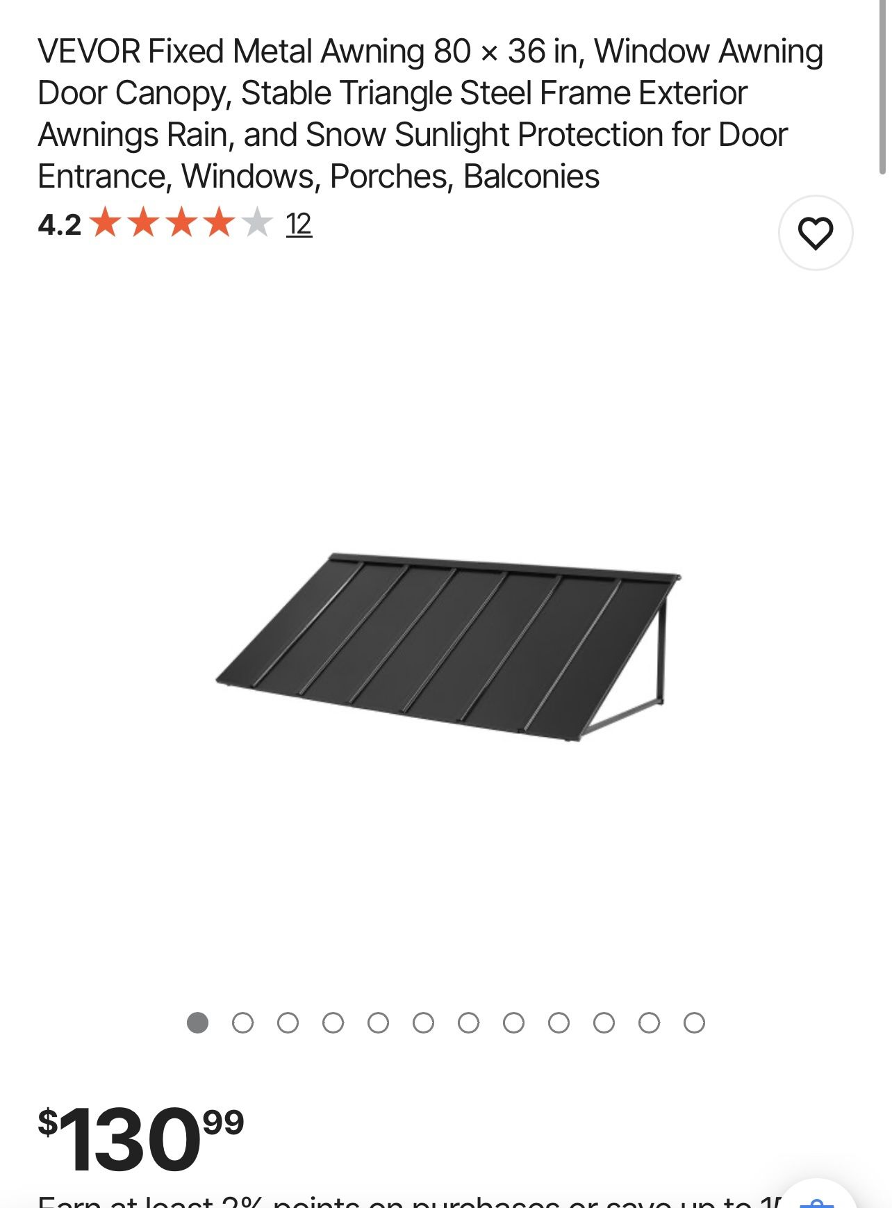 Metal Awning 80x36