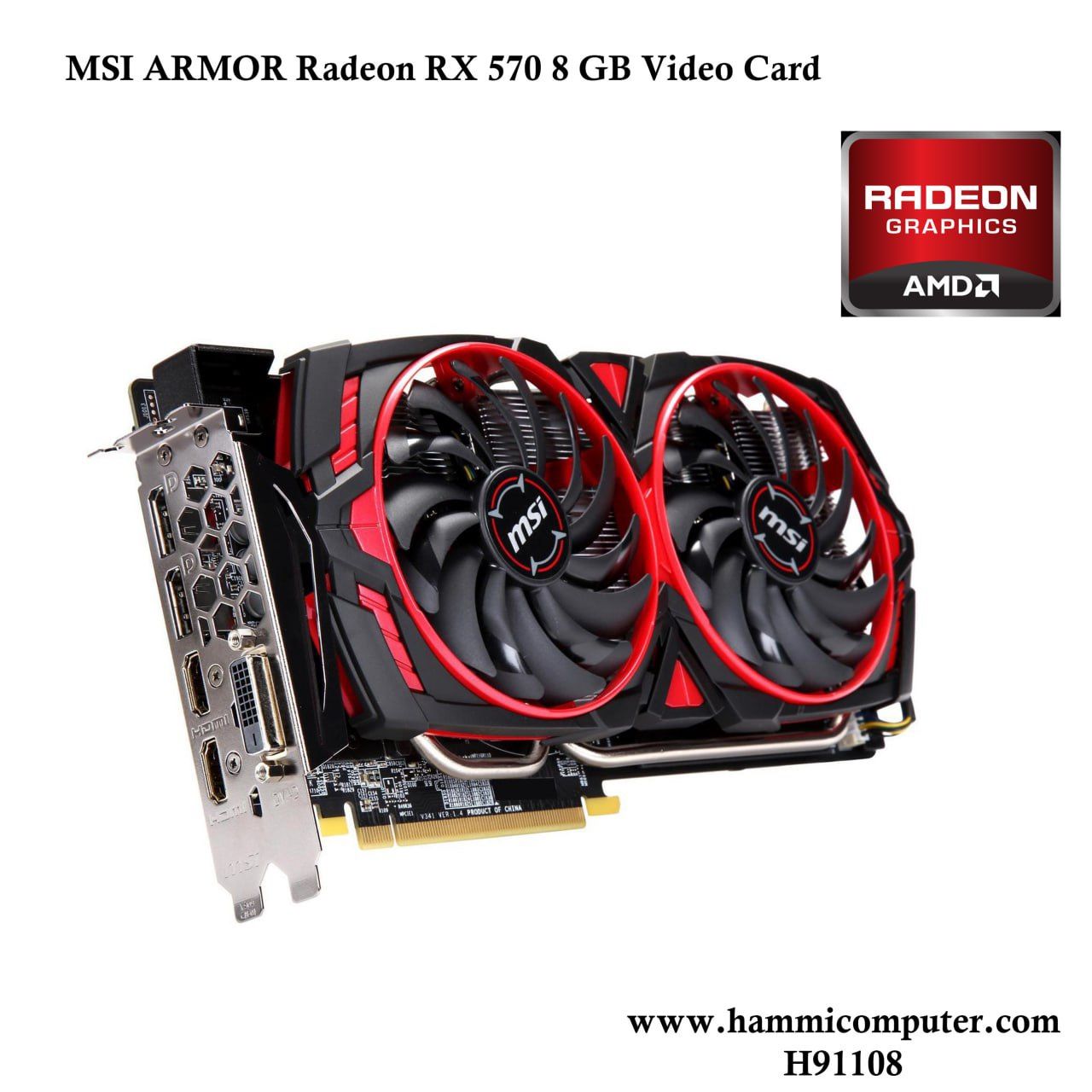 Armor D Radeon Rx 570 Rx 580 Msi Rx 570 Armor 4gb Oc Driver Msi Radeon - Main Image