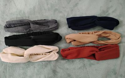 Set of ribbed fabric  headbands for sale. $5