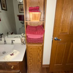 Wooden Linen Cabinet and Storage