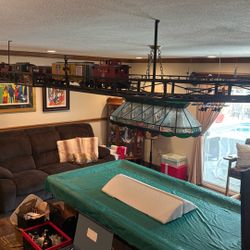 Ceiling Mounted Train Set For Man Cave