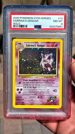 Sabrina's Gengar pokemon cards psa 8