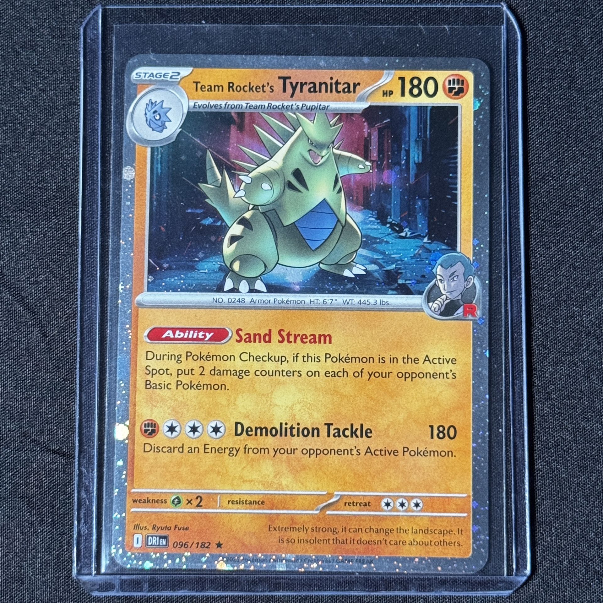 Team Rocket’s Tyranitar | 096/182 | Rare Holo Pokémon Card | Near Mint to Mint