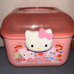 Sanrio Hello Kitty & Cathy Rabbit Storage Container Case RARE